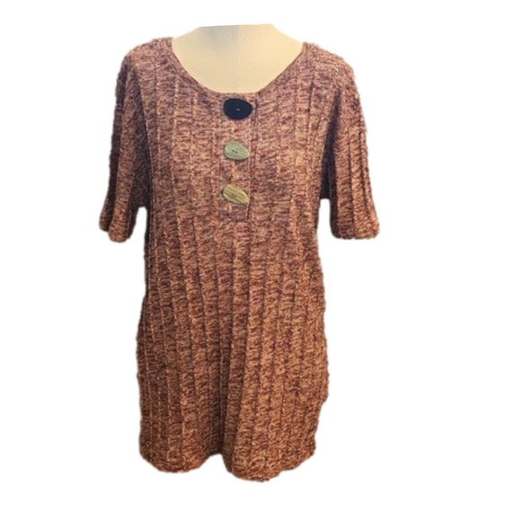 WOMENS ZARA multicolor long short sleeve top size Medium. - Picture 1 of 15